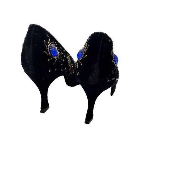 Caparros Vintage Jeweled Velvet Heels Limited Edition BNWOT - Picture 3 of 13